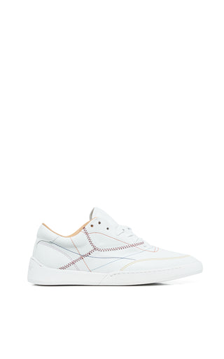 White Leather Ohio Slip-on Sneaker - Side Profile | Gabriela Hearst