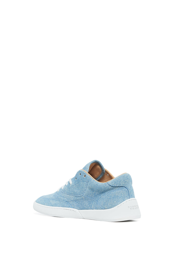 Ohio Sneaker in Light Blue Suede Denim