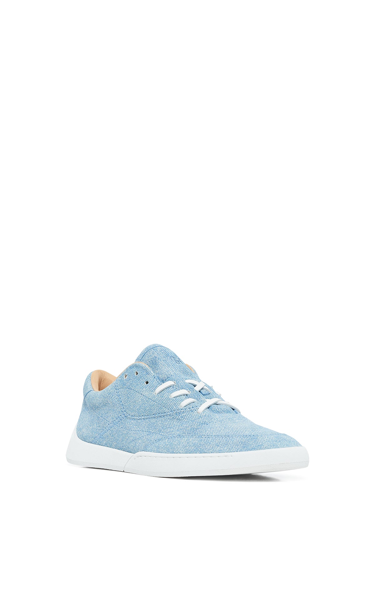 Ohio Sneaker in Light Blue Suede Denim