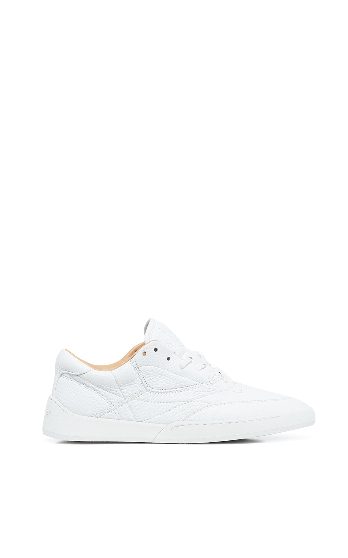 Ohio Sneakers in White Textured Leather