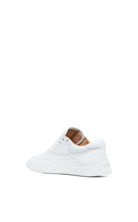 Ohio Sneaker in White Textured Leather