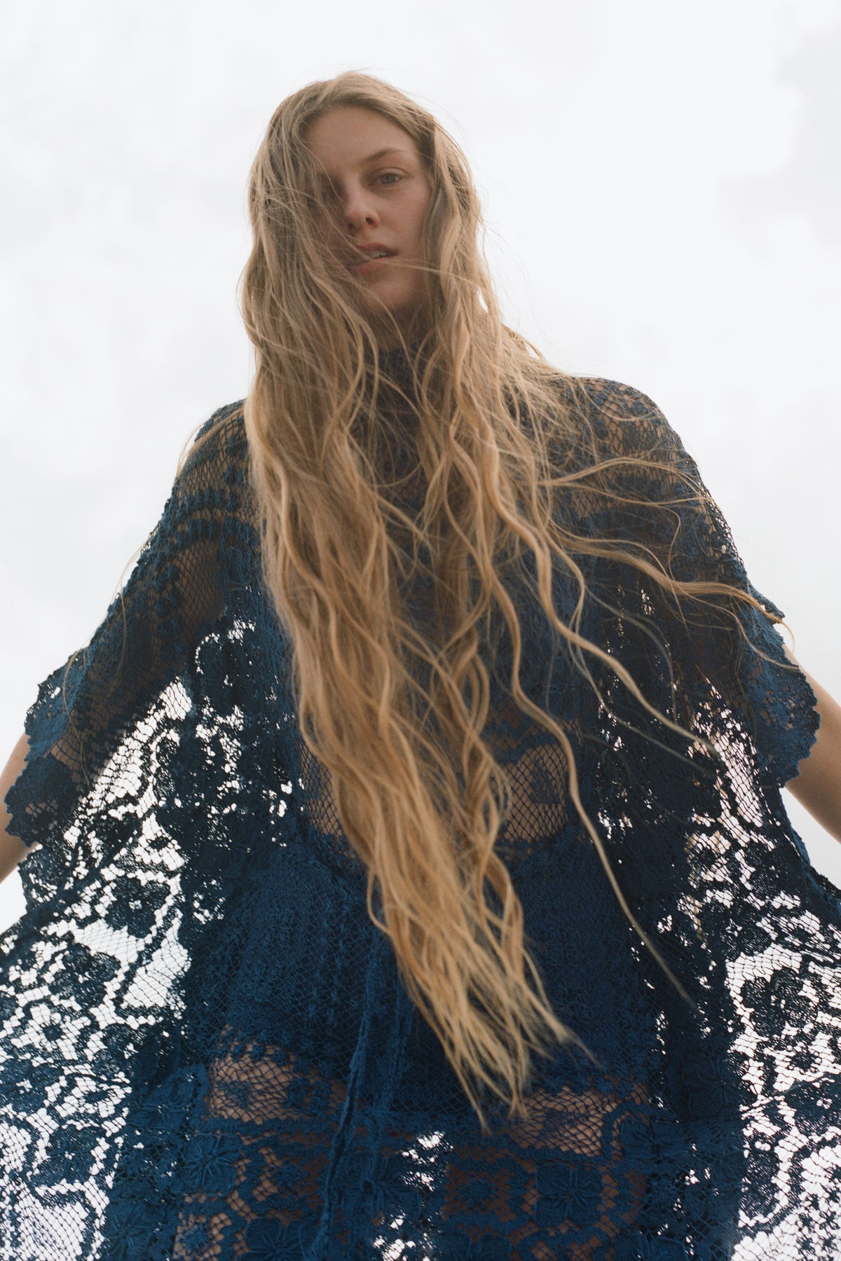Clarus Dress in Pacific Blue Silk