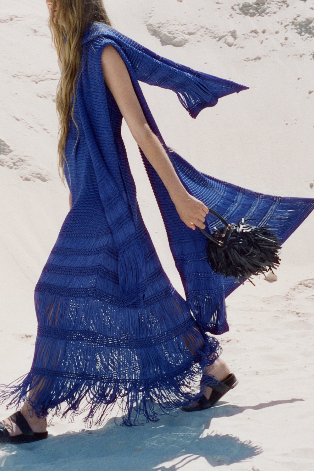 Haze Dress in Cobalt Sakura Silk Tape