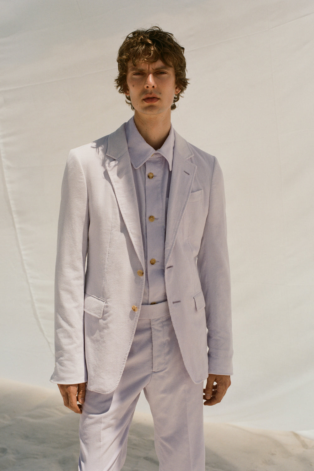 Eira Jacket in Lilac Sea Island Cotton Corduroy
