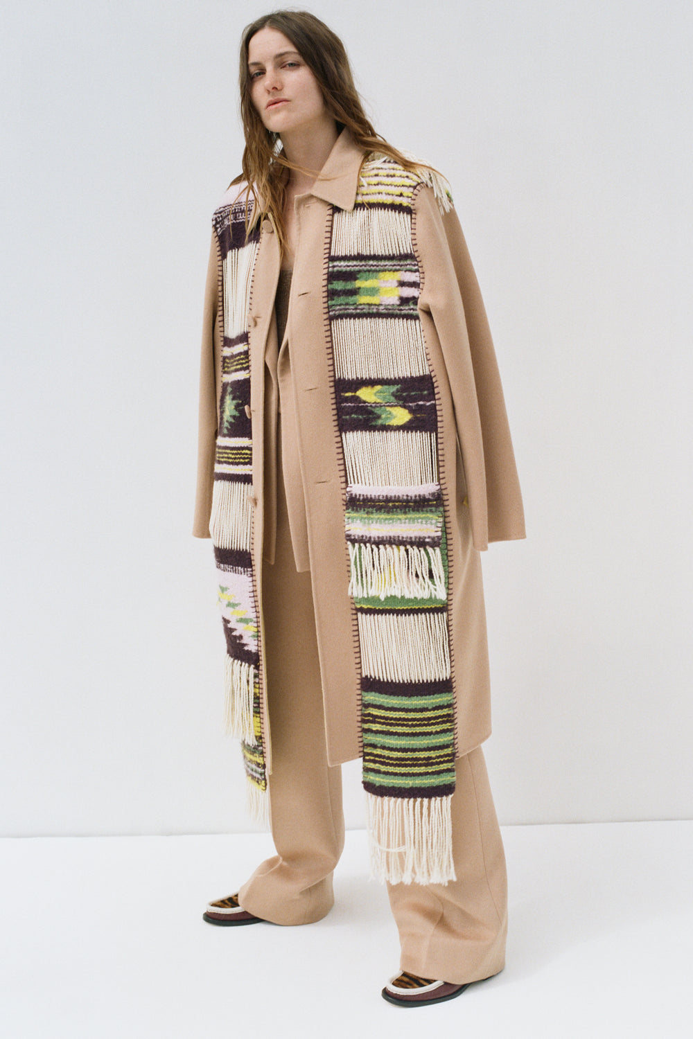 Cardea Rev Trench with Blanket in Camel Multi Cashmere – Gabriela