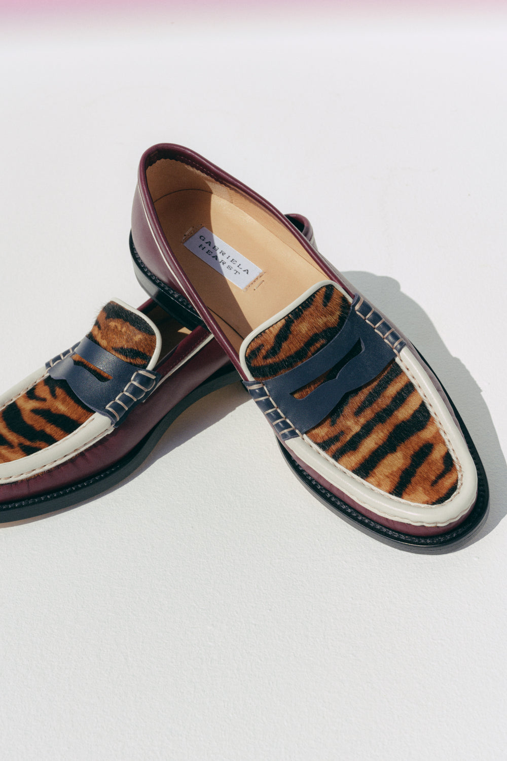 Pierre Loafer with Tipping in Bordeaux & Multi Leather