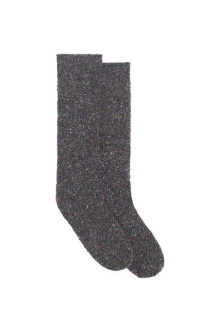 Stela Knit Socks in Charcoal Multi Cashmere