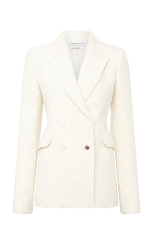 【VIP価格】GABRIELA HEARST Mairi Blazer Mairi Blazer in Ivory Metallic Crinkled Silk – Gabriela Hearst