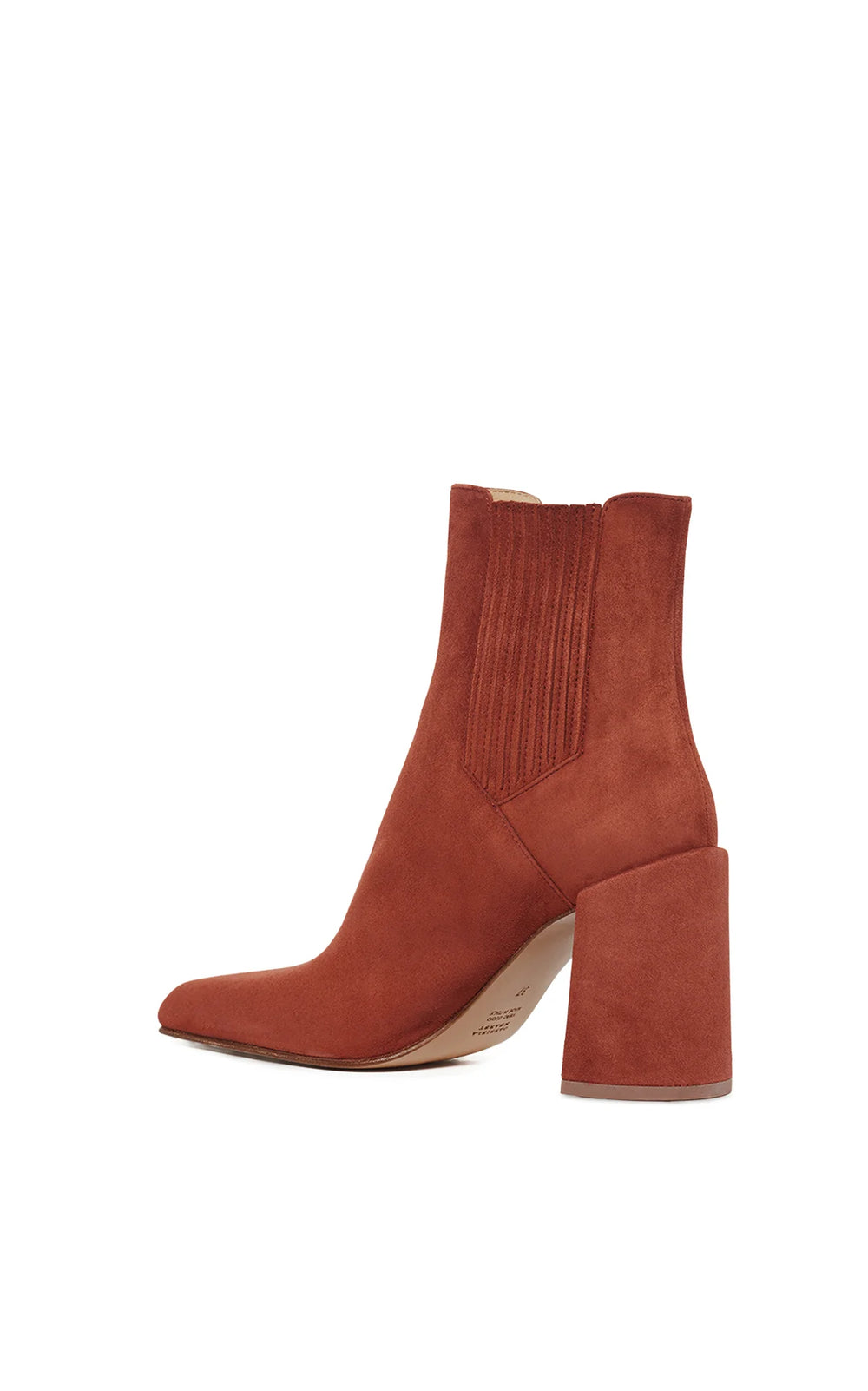 Luke High Heel Ankle Boot in Burnt Sienna Suede