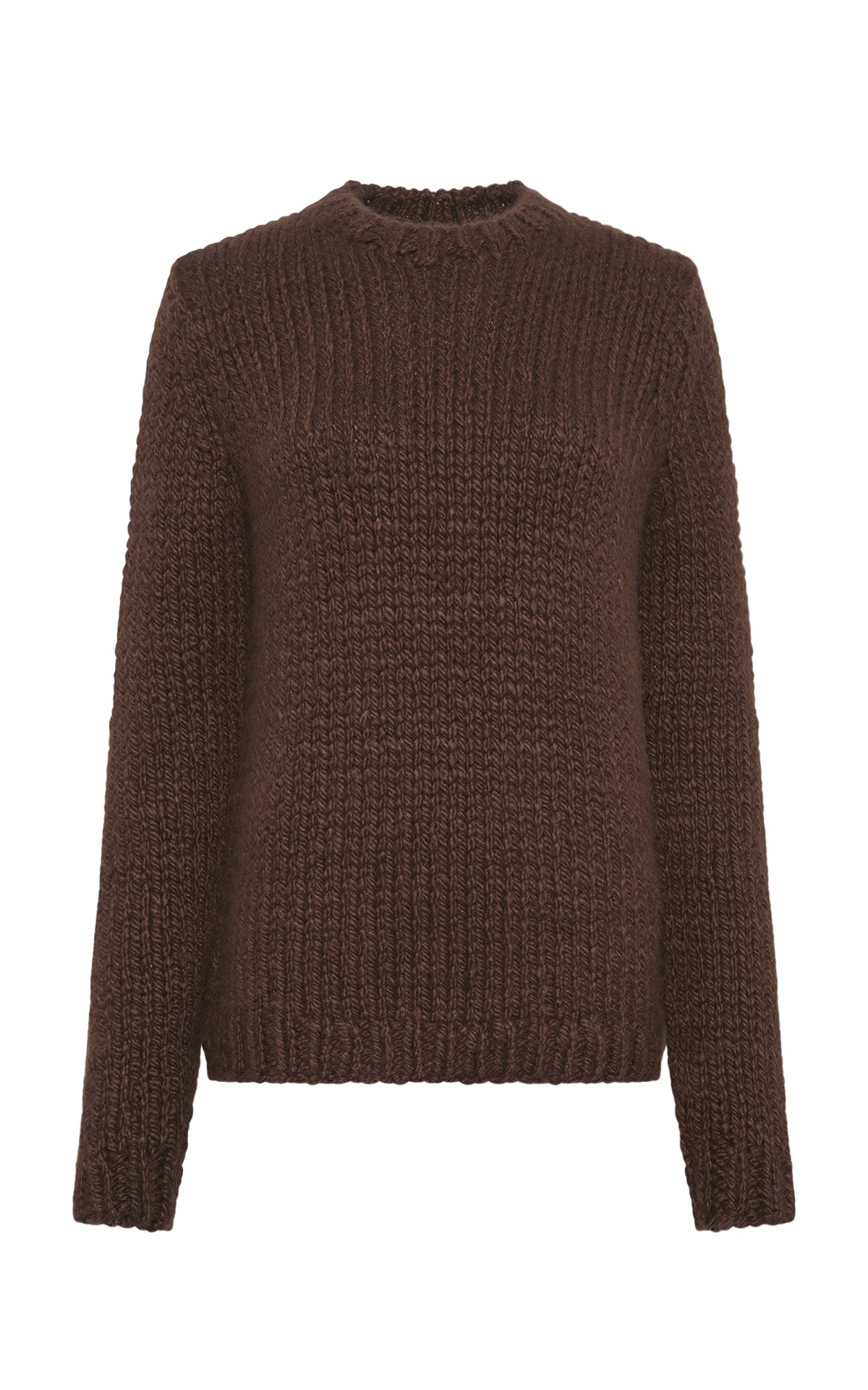 Poros Knit Sweater in Chocolate Cashmere