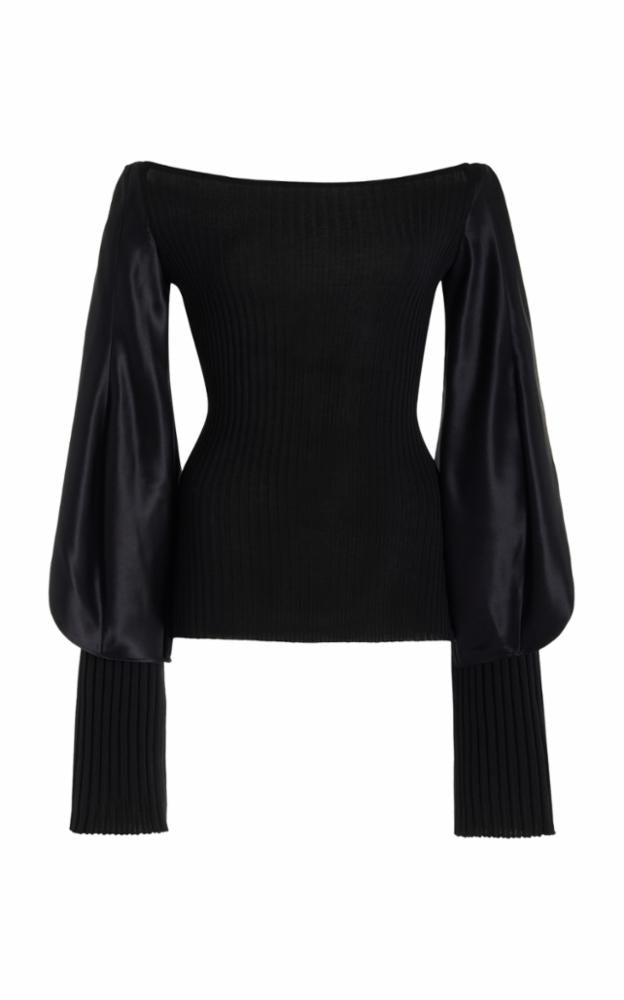 Sandford Top in Black Silk