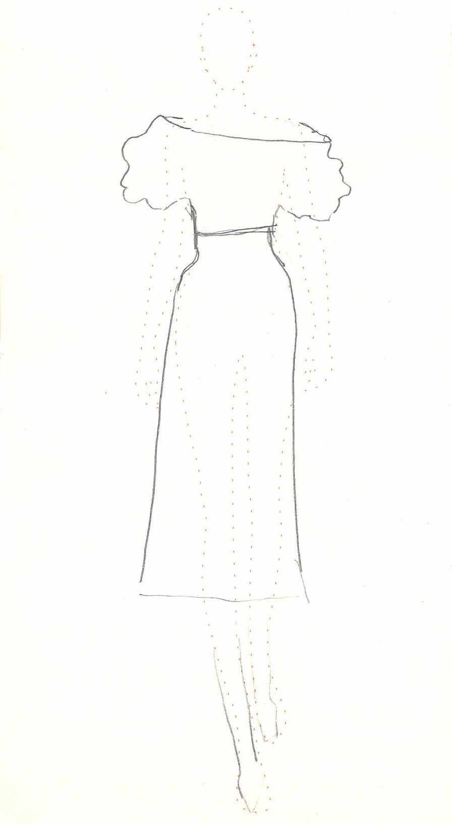 Gwyneth Dress in Ivory Silk Wool Cady