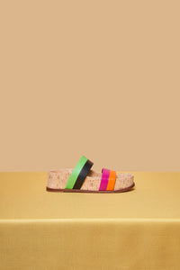 Striker Platform Sandal in Multi Nappa Leather
