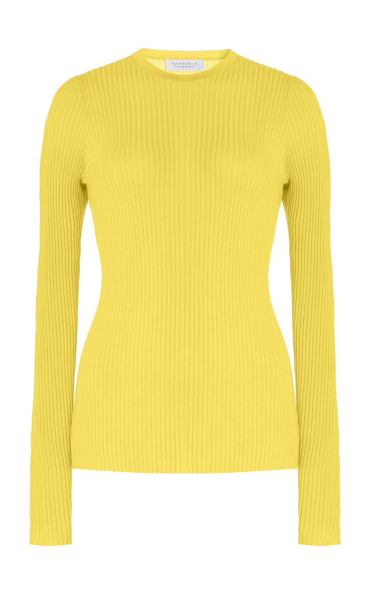 Browning Knit Sweater in Goldenrod Cashmere Silk