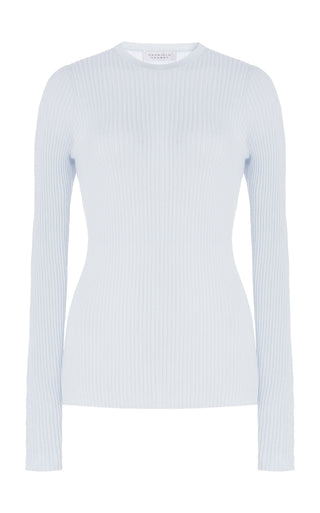 Browning Knit Sweater in Light Blue Cashmere Silk S25