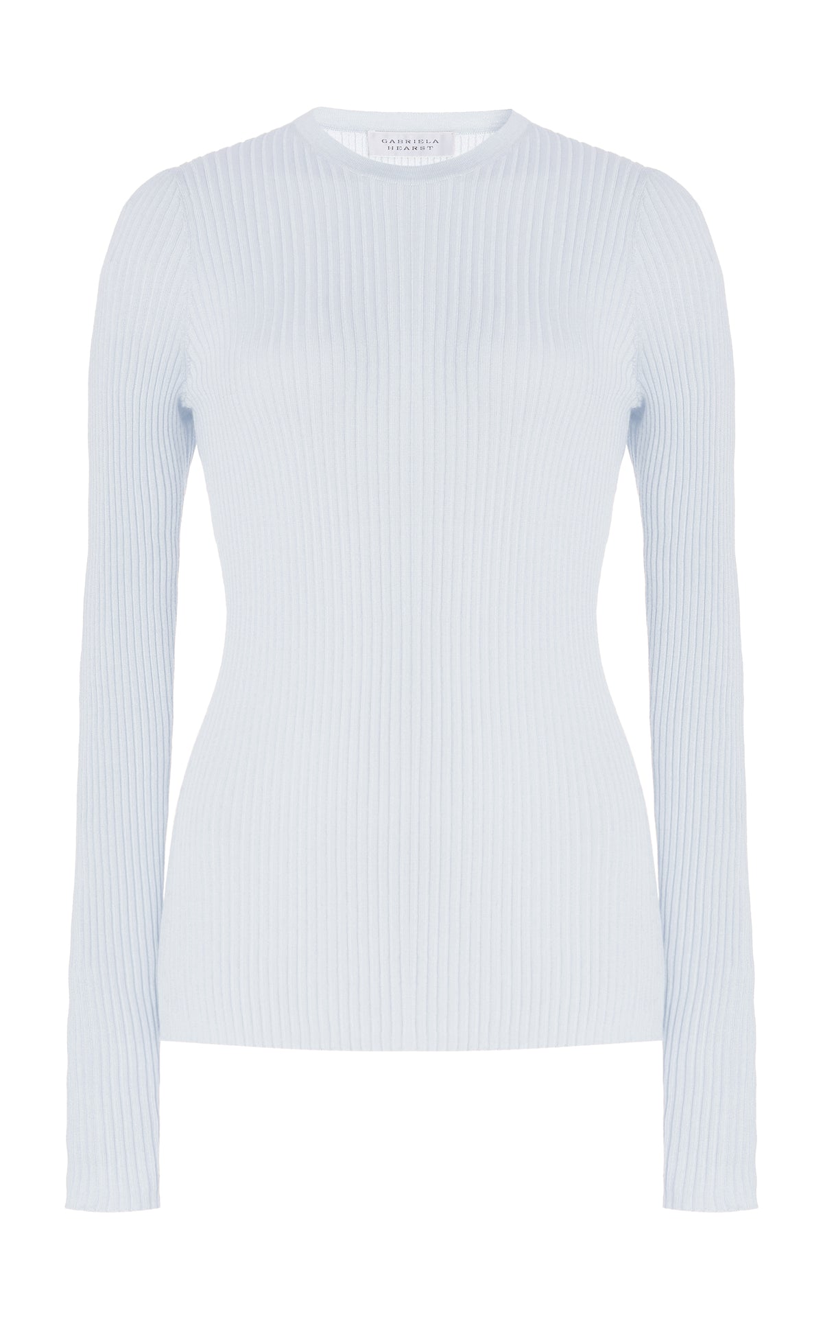 Browning Knit Sweater in Light Blue Cashmere Silk