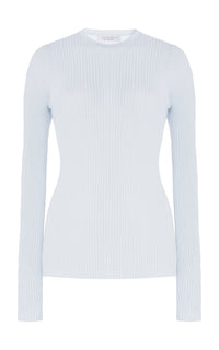 Browning Knit Sweater in Light Blue Cashmere Silk