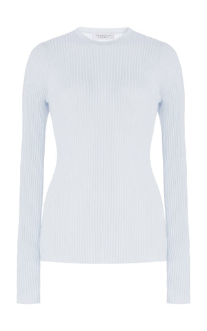 Browning Knit Sweater in Light Blue Cashmere Silk