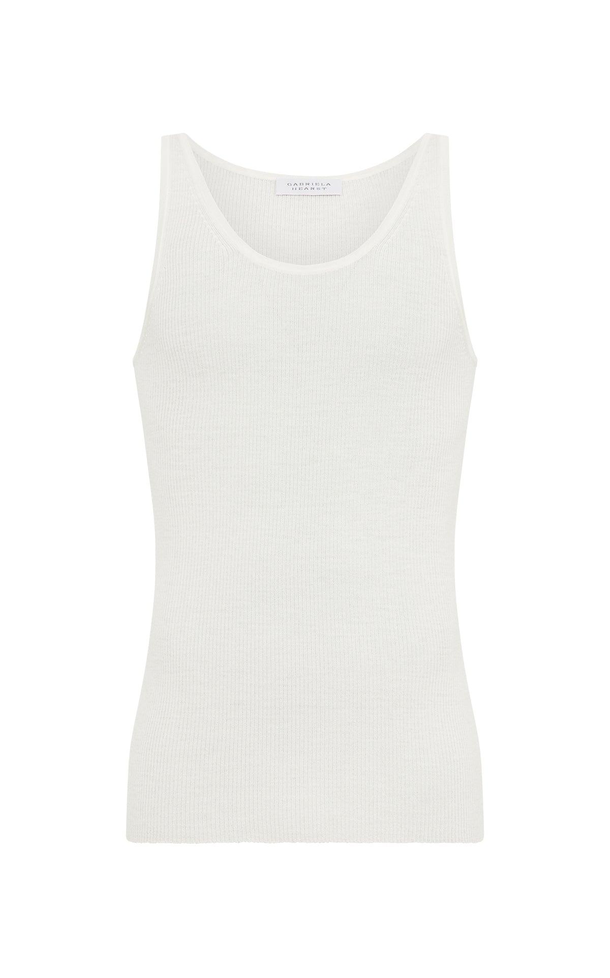 Leiva Knit Tank Top in Ivory Merino Wool