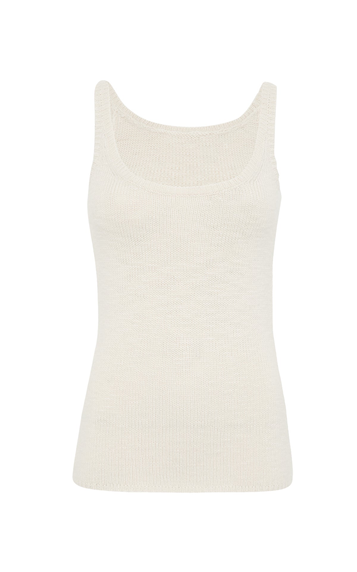 Jayce Knit Tank Top in Ivory Cashmere