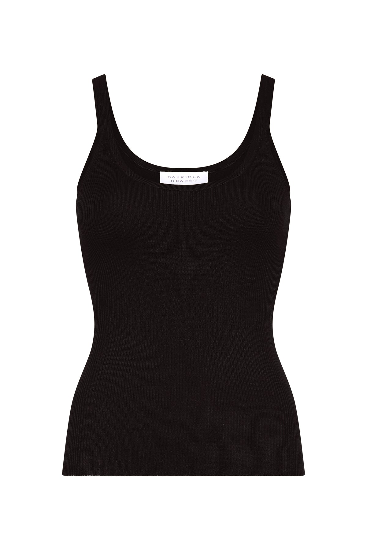 Cinxia Knit Tank Top in Black Cashmere Silk