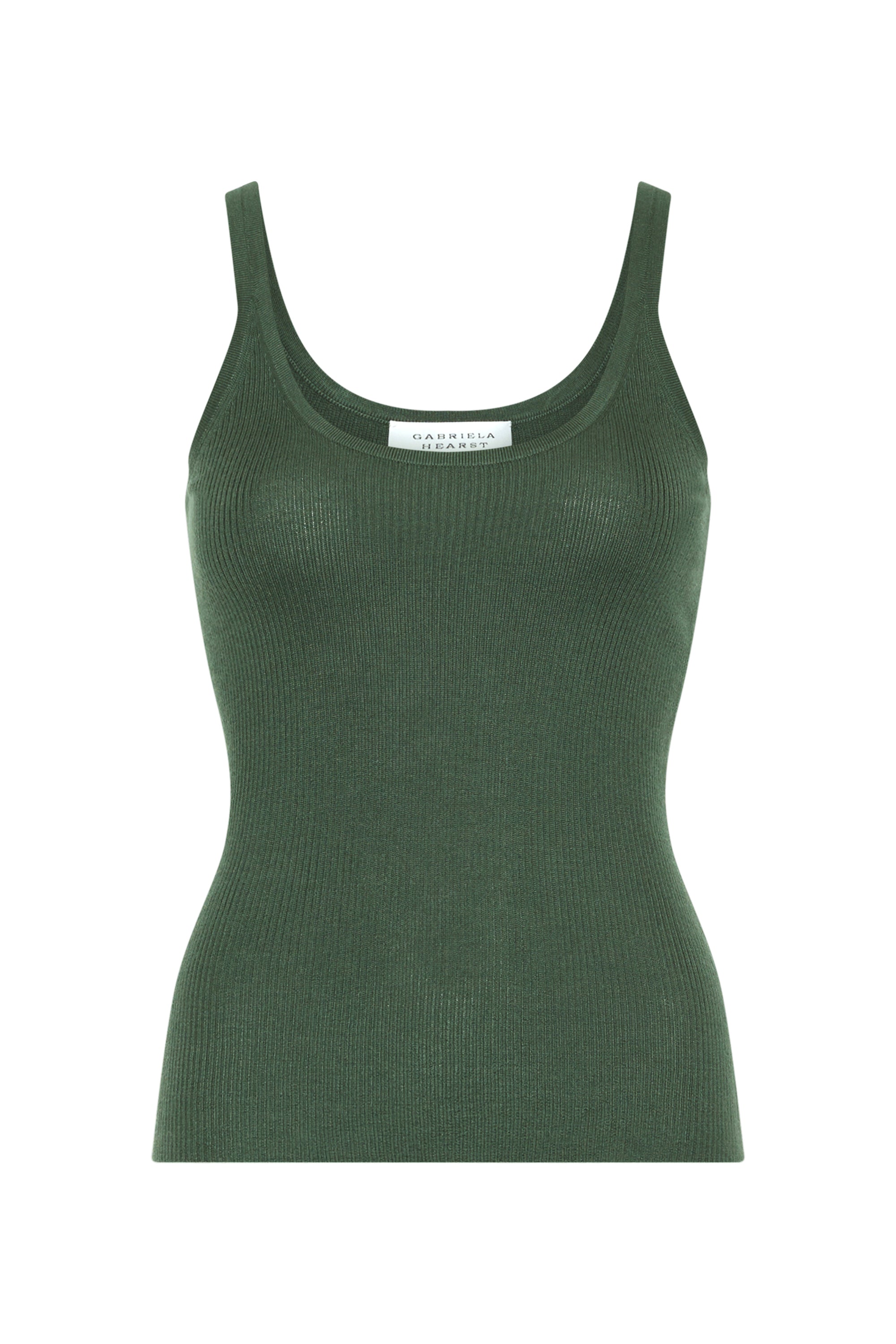 Cinxia Women's Olive Cashmere Knit Tank Top | Gabriela Hearst