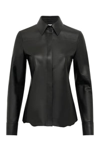 Thetis Shirt in Black Soft Nappa Leather