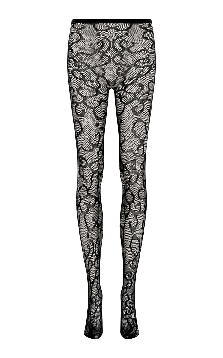 Chorley Tights in Black Recycled Polyester Lace
