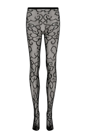 Chorley Tights in Black Recycled Polyester Lace
