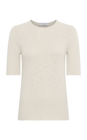 Embla Knit T-Shirt in Ivory Cashmere