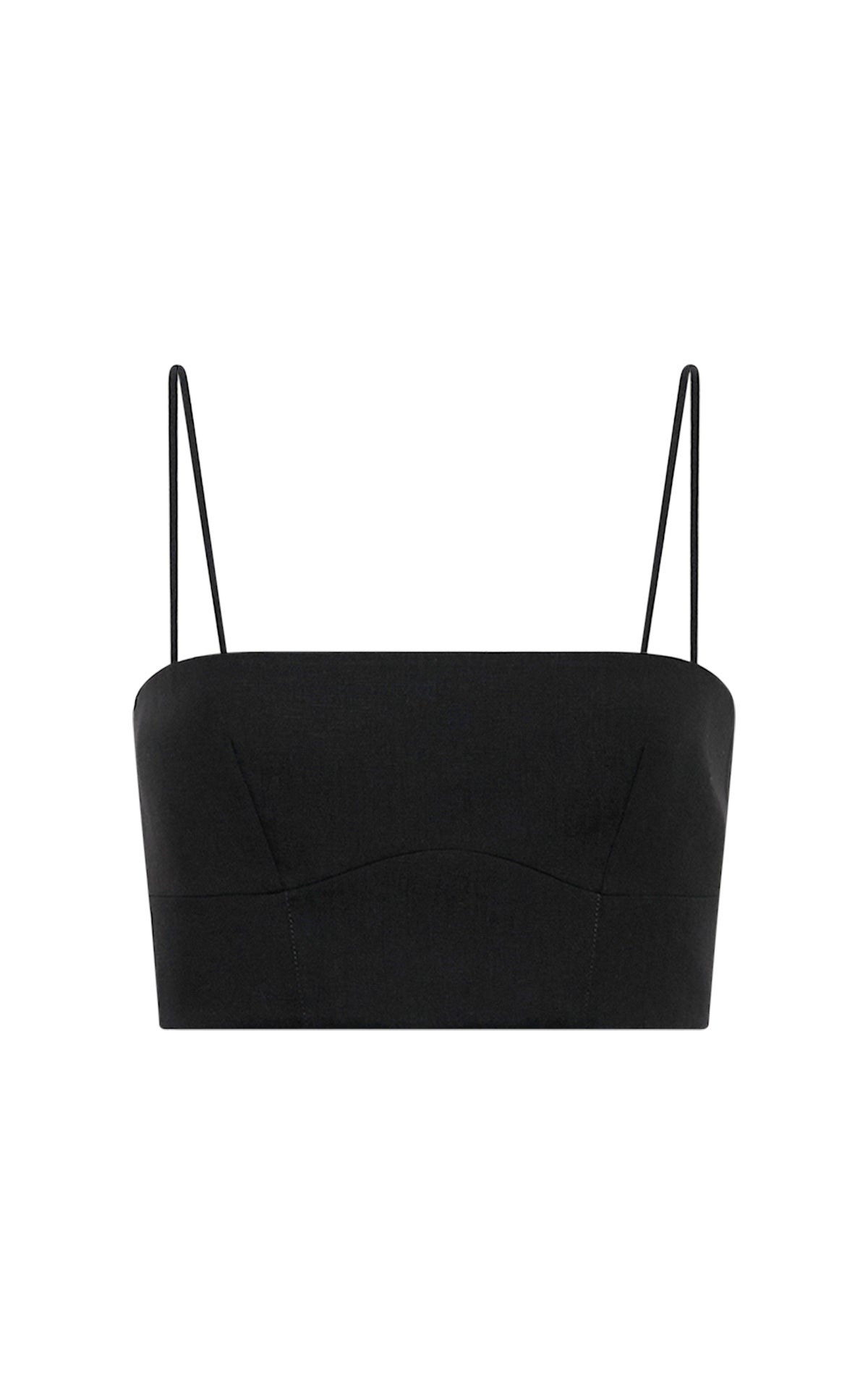 Blazie Top in Black Aloe Linen