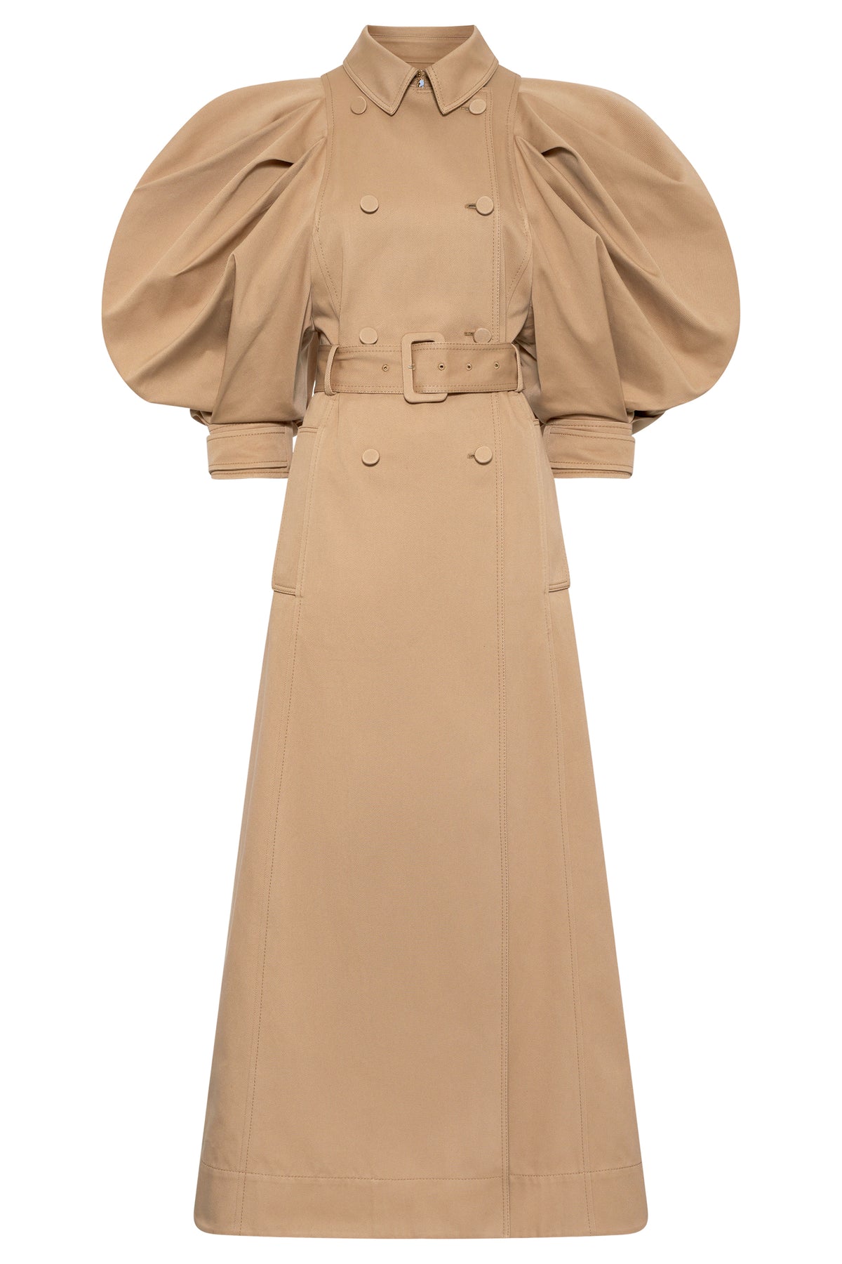 Aeon Trench in Camel Sea Island Cotton Twill