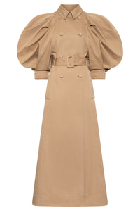 Aeon Trench in Camel Sea Island Cotton Twill