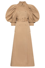 Women's Camel Sea Island Cotton Trench Coat | Gabriela Hearst