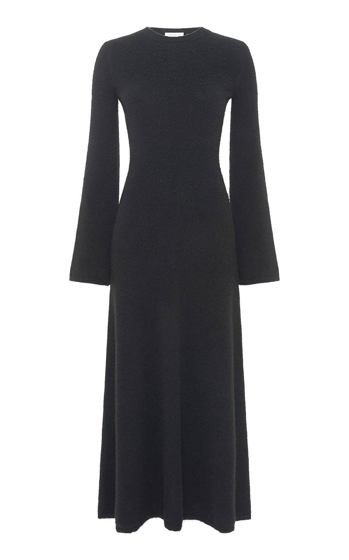 Uriel Knit Dress in Black Brushed Cashmere