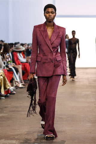 Rhein Pant in Deep Bordeaux Suede