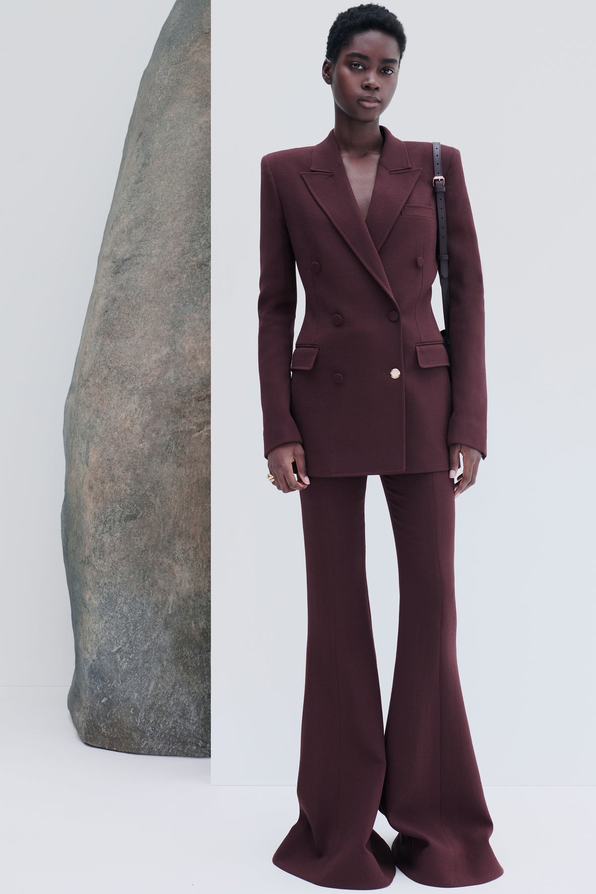 Gavin Blazer in Deep Bordeaux Virgin Wool Crepe