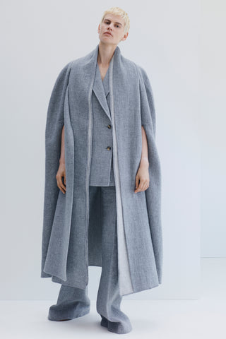 Rhein Pant in Light Grey Melange Cashmere Linen