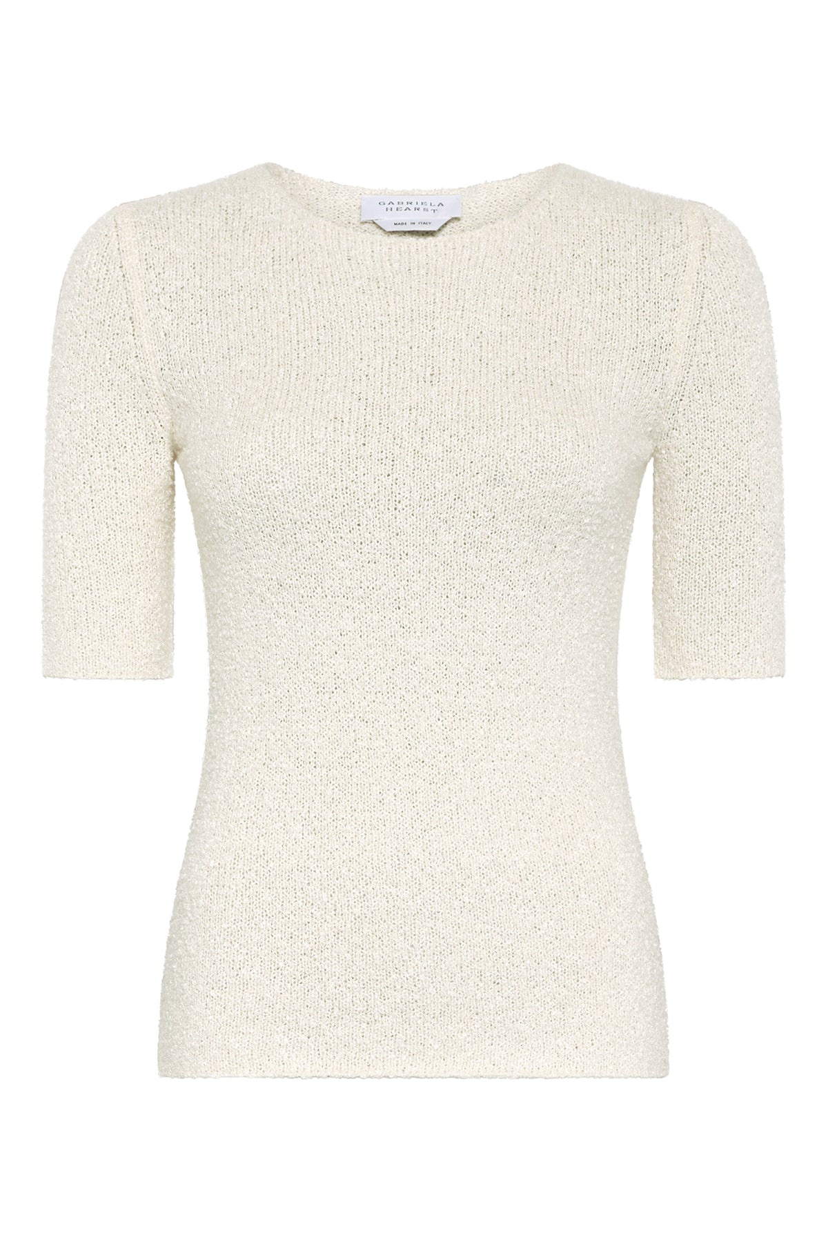 Valentia Knit T-Shirt in Off White Mulberry Silk