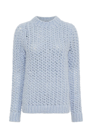 Light Blue Cashmere Veralune Knit Sweater - Front View | Gabriela Hearst