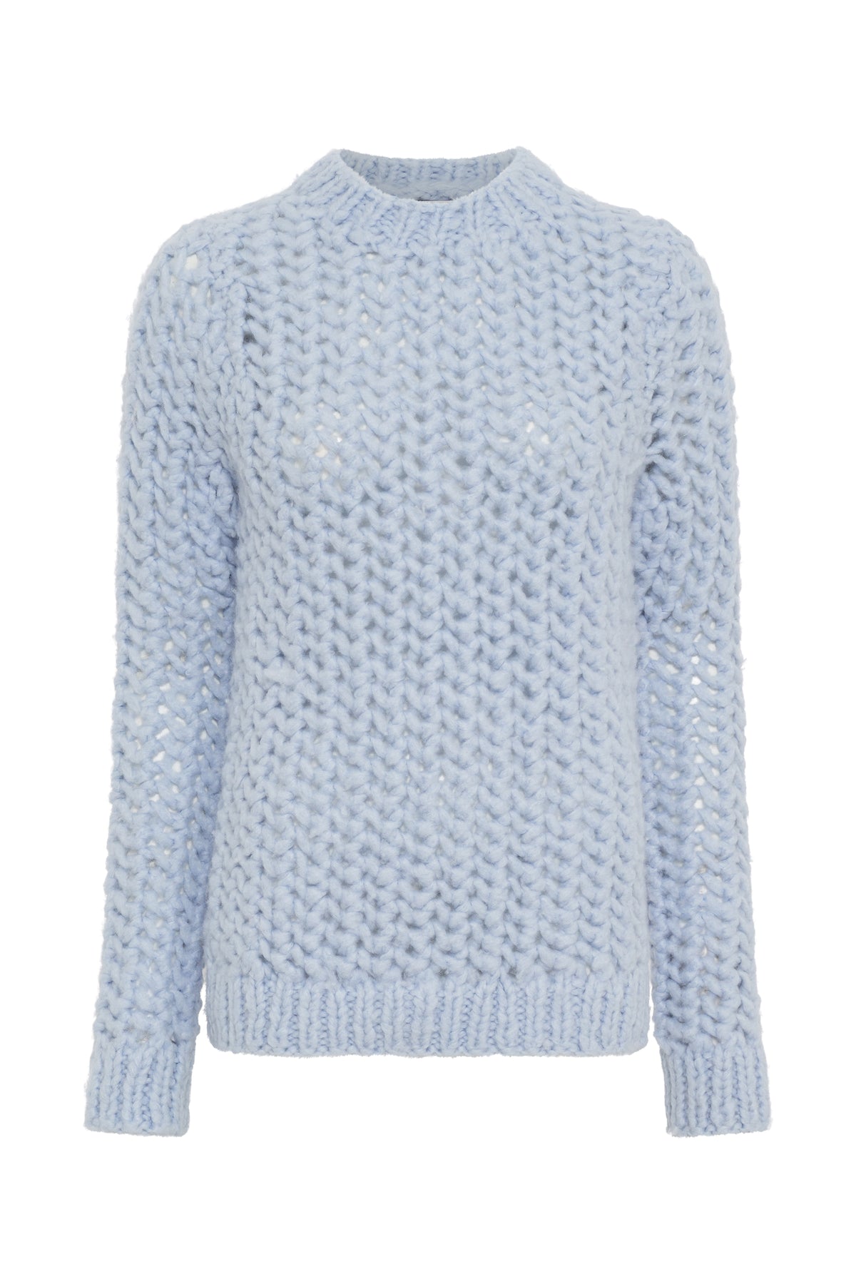 Veralune Knit Sweater in Light Blue Welfat Cashmere