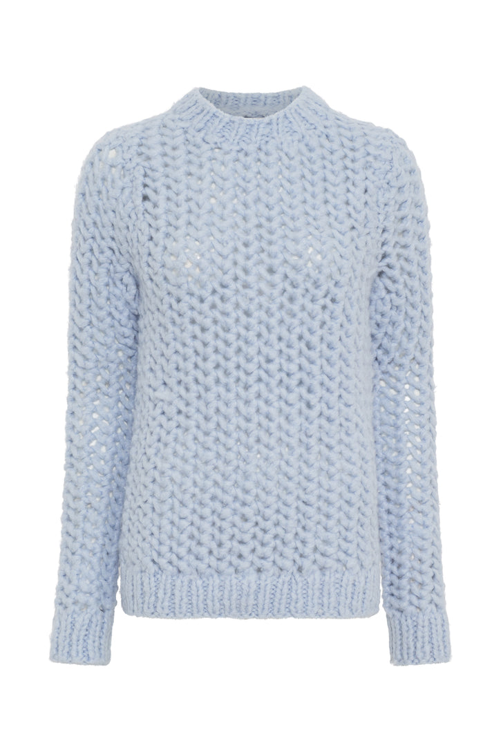 Veralune Knit Sweater in Light Blue Welfat Cashmere