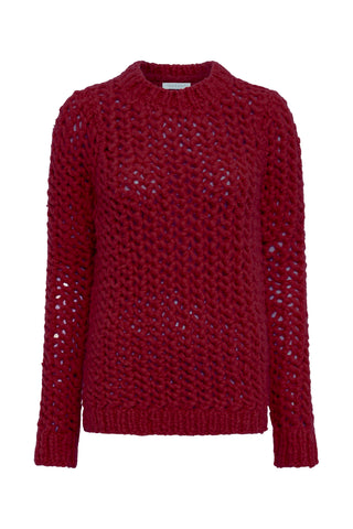 Veralune Knit Crewneck Sweater in Bordeaux Welfat Cashmere