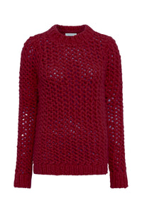 Veralune Knit Crewneck Sweater in Bordeaux Welfat Cashmere