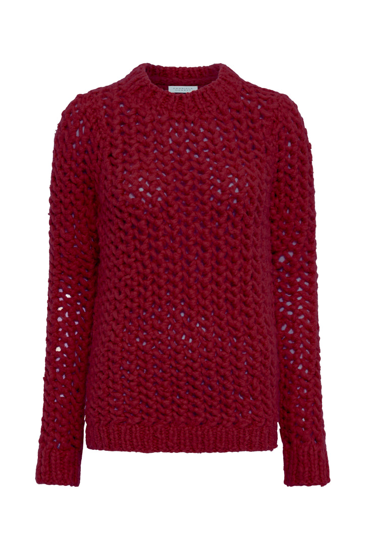 Veralune Knit Crewneck Sweater in Bordeaux Welfat Cashmere