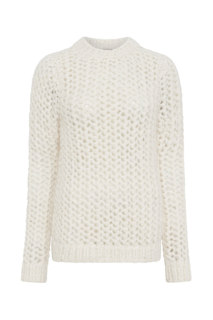 Veralune Knit Sweater in Off White Welfat Cashmere