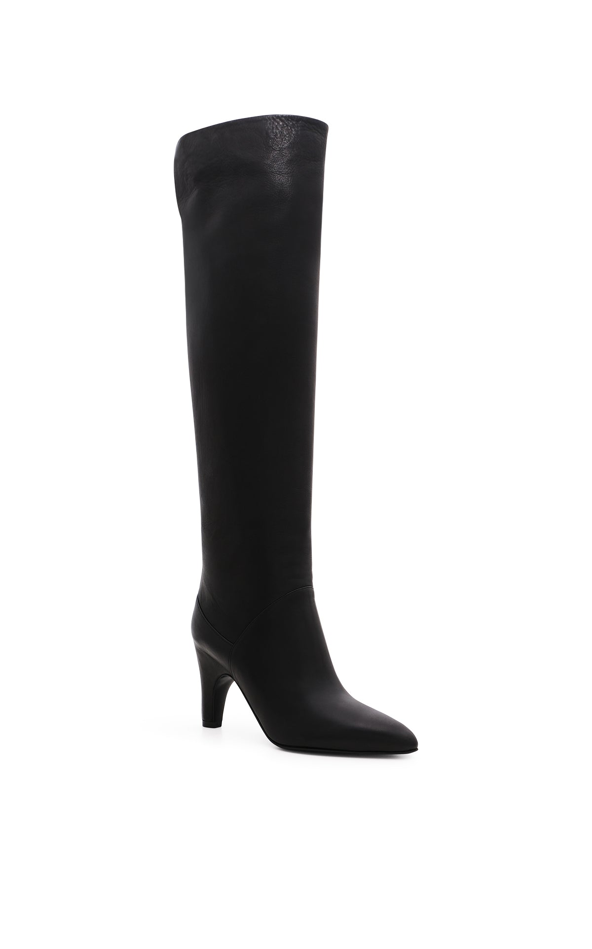 Hana Over-the-Knee Boot in Black Leather