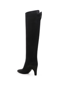 Hana Over-the-Knee Boot in Black Leather