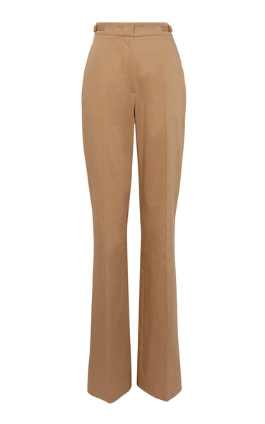 Vesta Flare Pant in Camel Light Sea Island Cotton Twill – Gabriela
