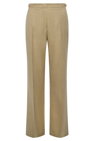 Hay Virgin Wool Silk Vesta Flare Pants - Flat Lay | Gabriela Hearst